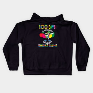 100 Days Of Being Unique and Letting My Colors Shine.. 100 days of school gift Kids Hoodie